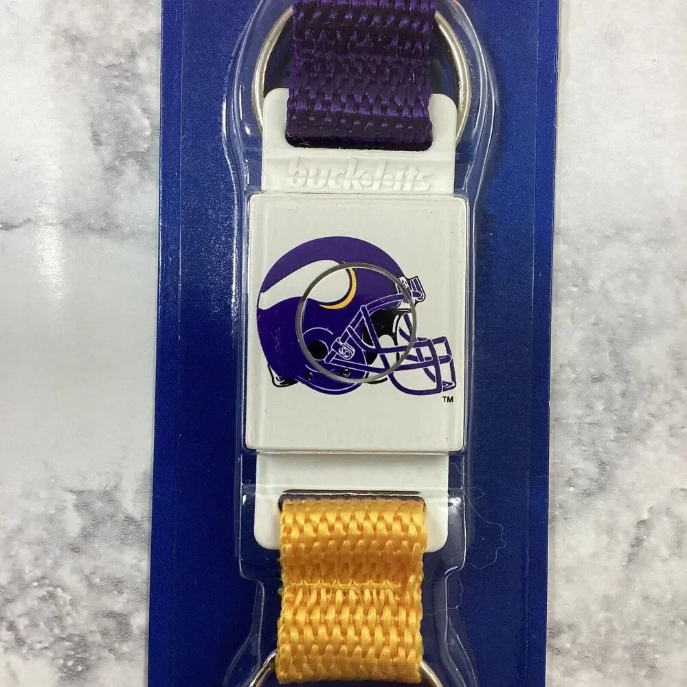 Minnesota Vikings Key Ring Push Button Quick Release Buckle New Team NFL